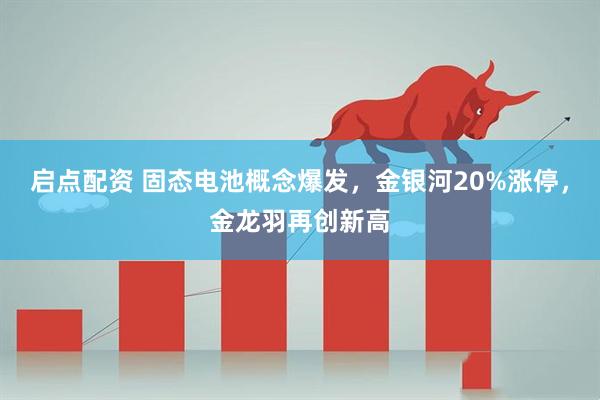 启点配资 固态电池概念爆发，金银河20%涨停，金龙羽再创新高