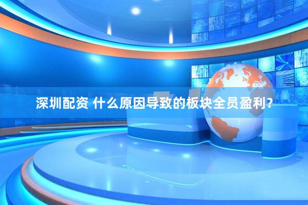 深圳配资 什么原因导致的板块全员盈利？
